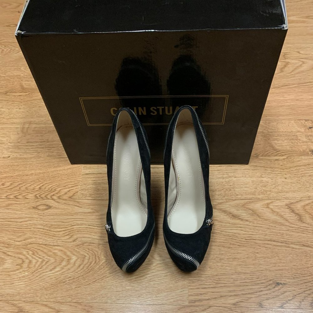 COLIN STUART For Victoria's Secret Platform Pumps Heels Suede Zipper Never worn